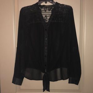 Sheer Black Blouse